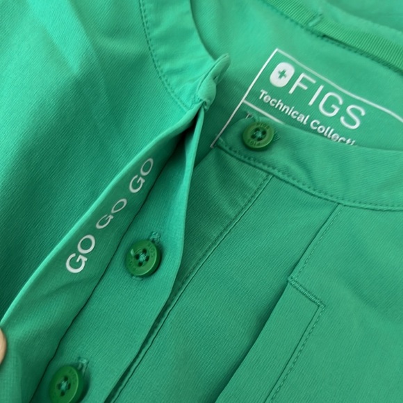 Figs Women’s Scrub Set FREE X Safety Green Size L and L Tall - Picture 3 of 8